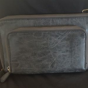 Joy Susan Brushed Mini Zip Wristlet
